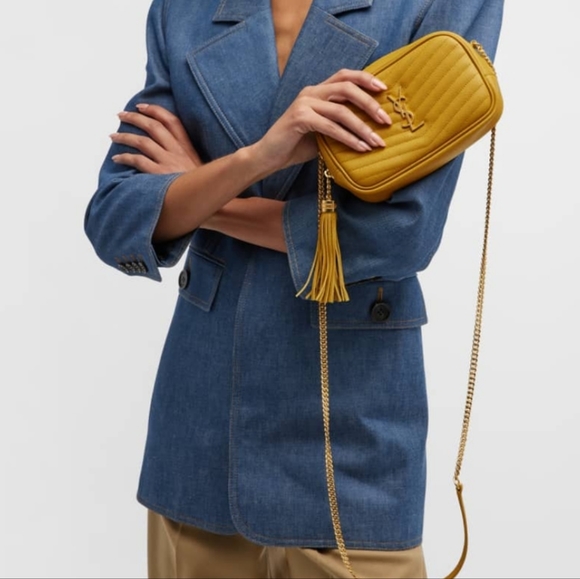 Saint Laurent Lou Mini YSL Grain de Poudre Camera Crossbody Bag - Picture 14 of 15